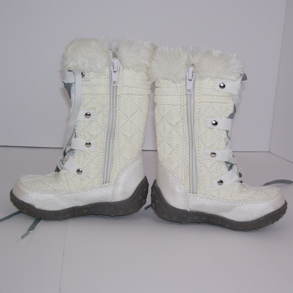 US Polo Assn 5M Baby  Girl White Boots Faux Fur … - Picture 5 of 8